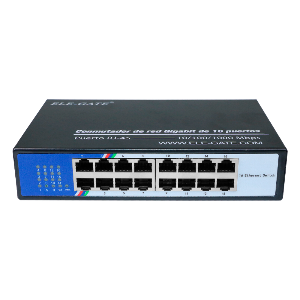 Switch con Gabinete Metálico con 16 Puertos 2.5G Capacidad de Conmutación de 1000 Mbps Compatible con Vlan QoS y IGMC - Image 3