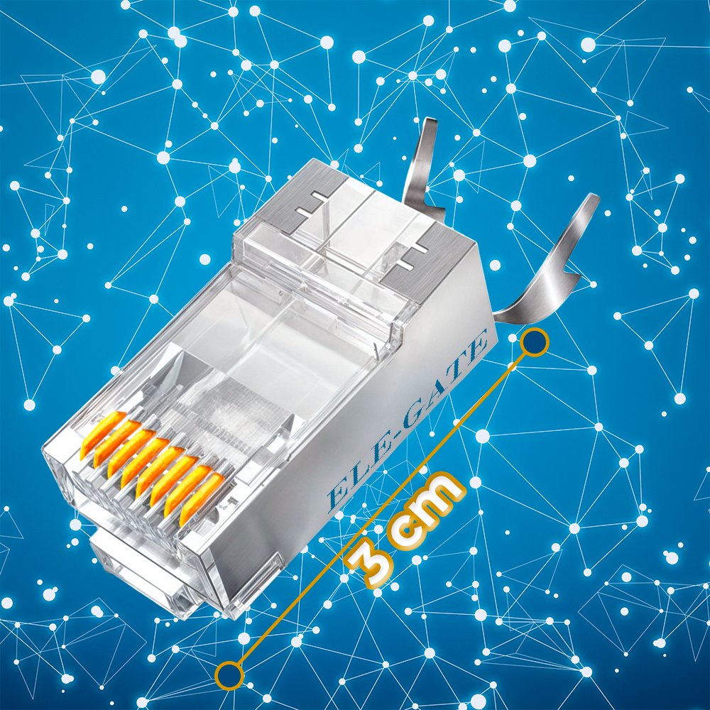 Plug Rj45 Cat7 Paquete 100 PZS con Blindaje de Aluminio - Image 4