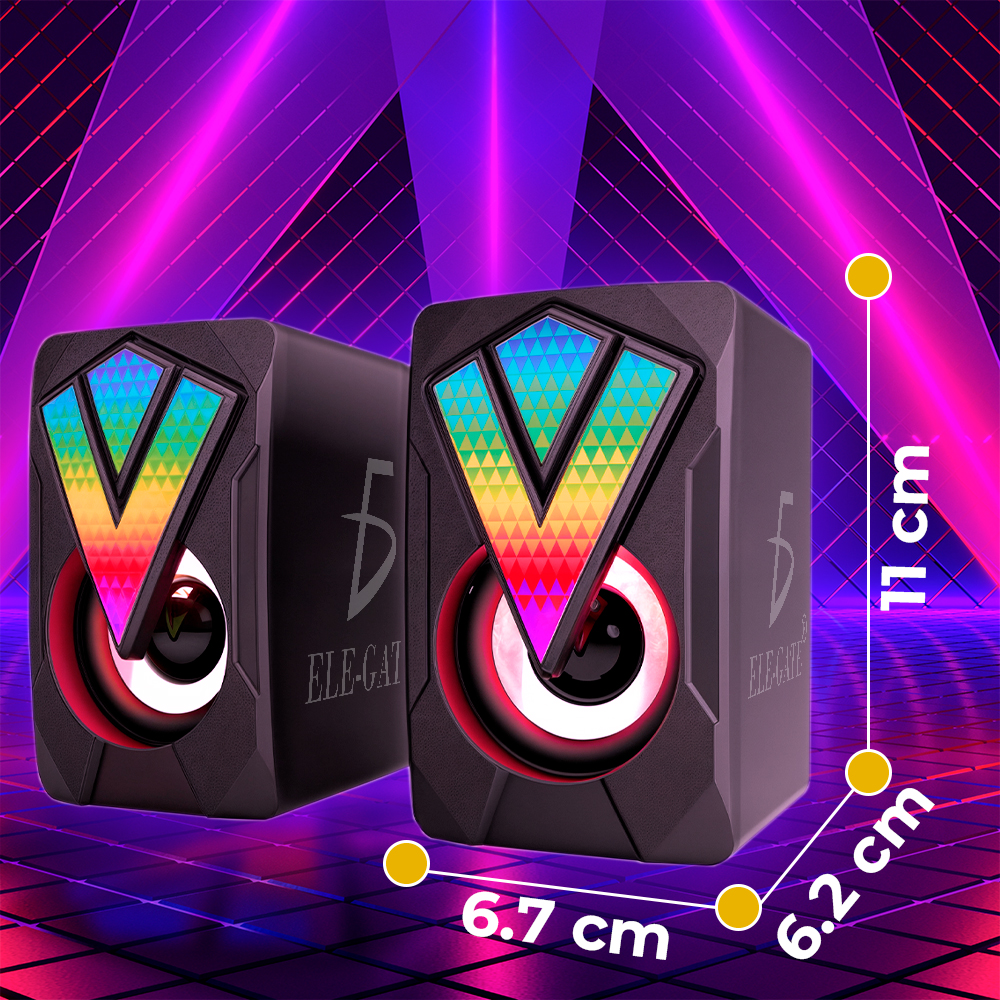 Bocina Altavoces RGB con Control de Volumen - Sonido y Estilo en Perfecta Armonía - Image 4