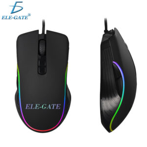  Mini Ratón Óptico USB con Cable para Computadora con Boton para Ajustar DPI con Luz RGB