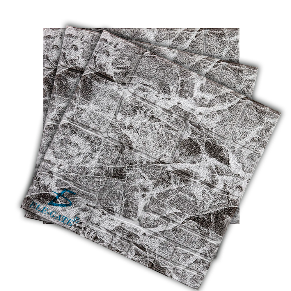 Paquete de 10 Paneles de Pared de Espuma XPE Aislante con Autoadhesivo 35x38.5 cm con Diseños Texturizados - Image 3