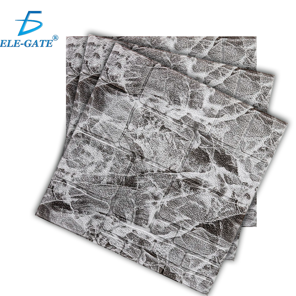 Paquete de 10 Paneles de Pared de Espuma XPE Aislante con Autoadhesivo 35x38.5 cm con Diseños Texturizados