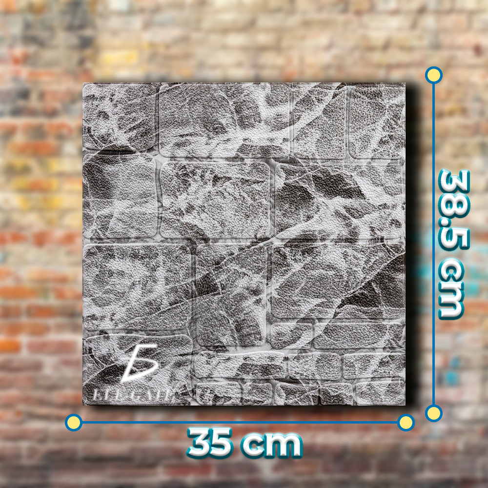 Paquete de 10 Paneles de Pared de Espuma XPE Aislante con Autoadhesivo 35x38.5 cm con Diseños Texturizados - Image 4