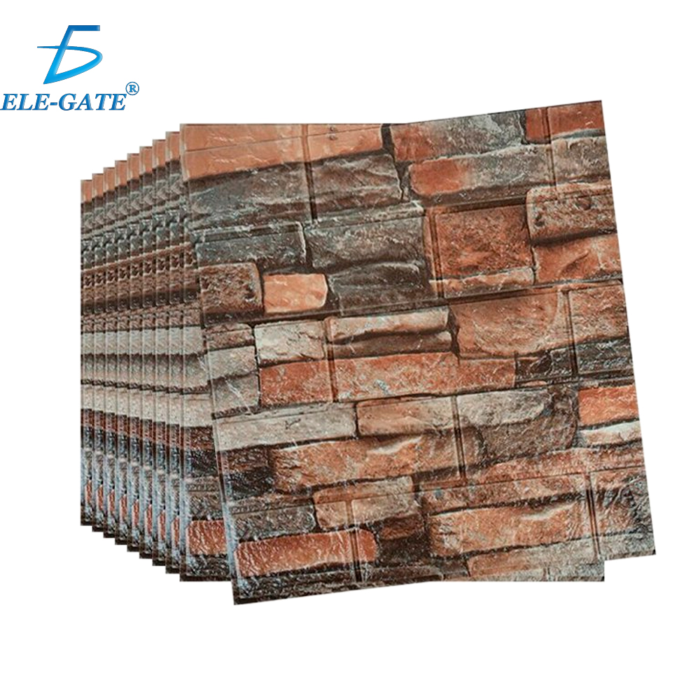 Paquete de 10 Paneles de Pared de Espuma XPE Aislante con Autoadhesivo 35x38.5 cm con Diseños Texturizados