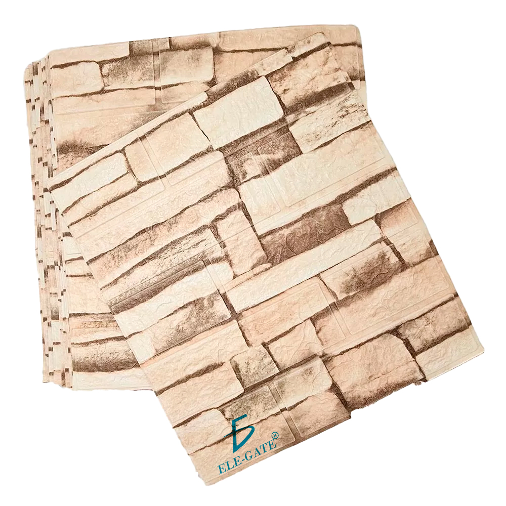 Paquete de 10 Paneles de Pared de Espuma XPE Aislante con Autoadhesivo 35x38.5 cm con Diseños Texturizados - Image 3