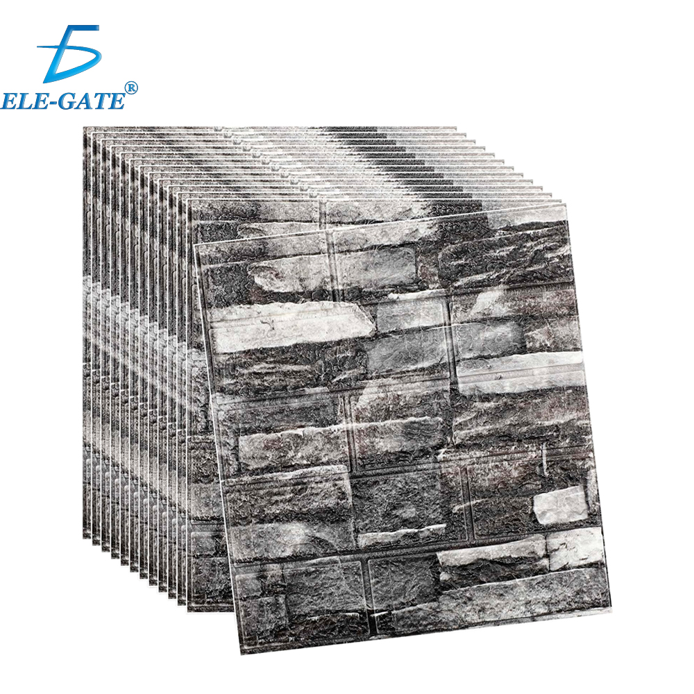 Paquete de 10 Paneles de Pared de Espuma XPE Aislante con Autoadhesivo 35x38.5 cm con Diseños Texturizados