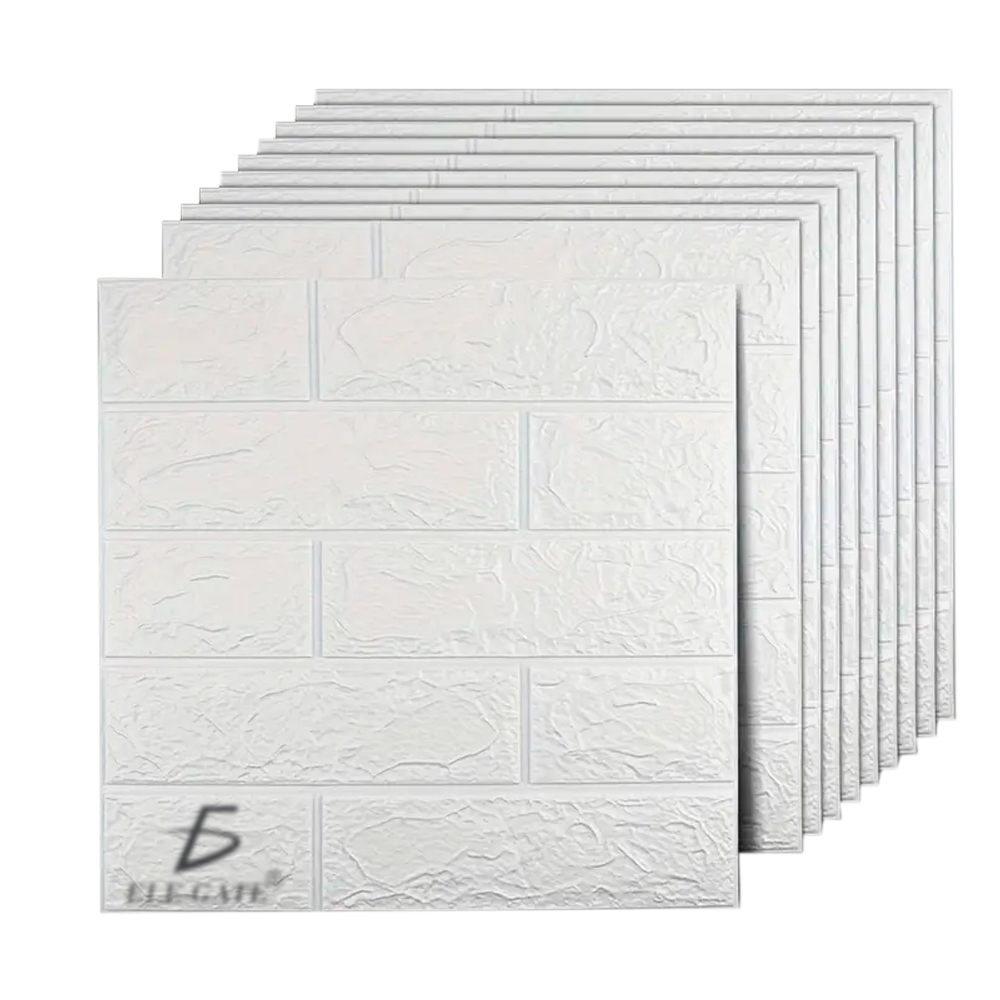 Paquete de 10 Paneles de Pared de Espuma XPE Aislante con Autoadhesivo 35x38.5 cm con Diseños Texturizados - Image 3