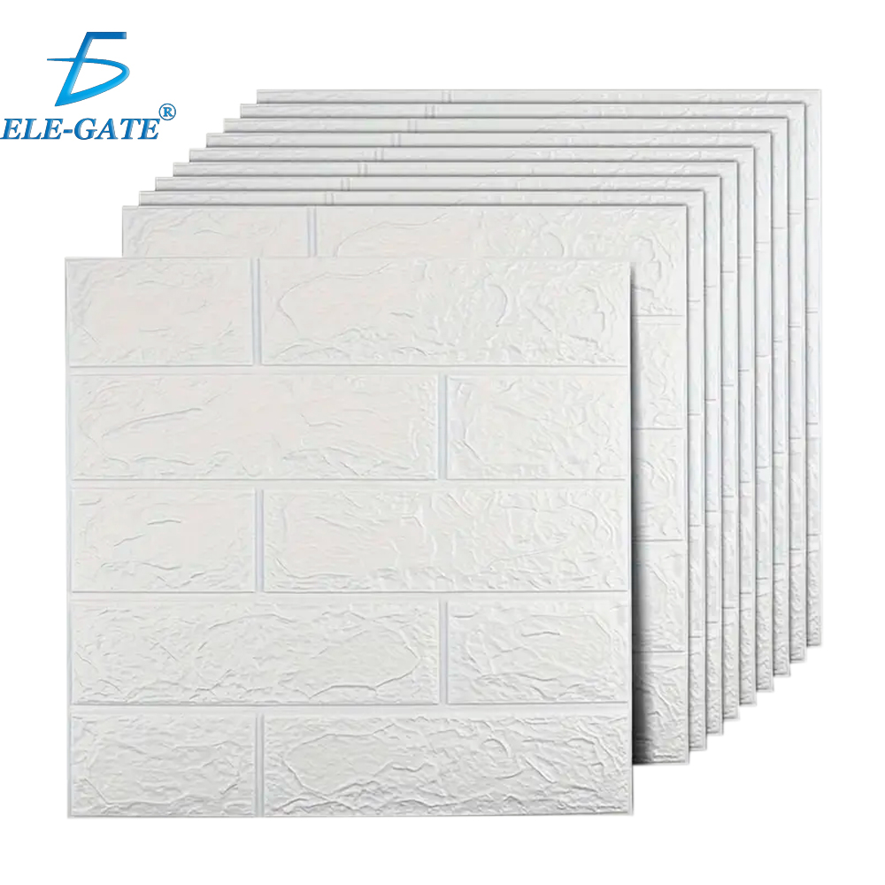 Paquete de 10 Paneles de Pared de Espuma XPE Aislante con Autoadhesivo 35x38.5 cm con Diseños Texturizados