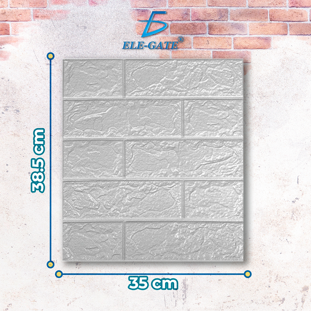 Paquete de 10 Paneles de Pared de Espuma XPE Aislante con Autoadhesivo 35x38.5 cm con Diseños Texturizados - Image 4