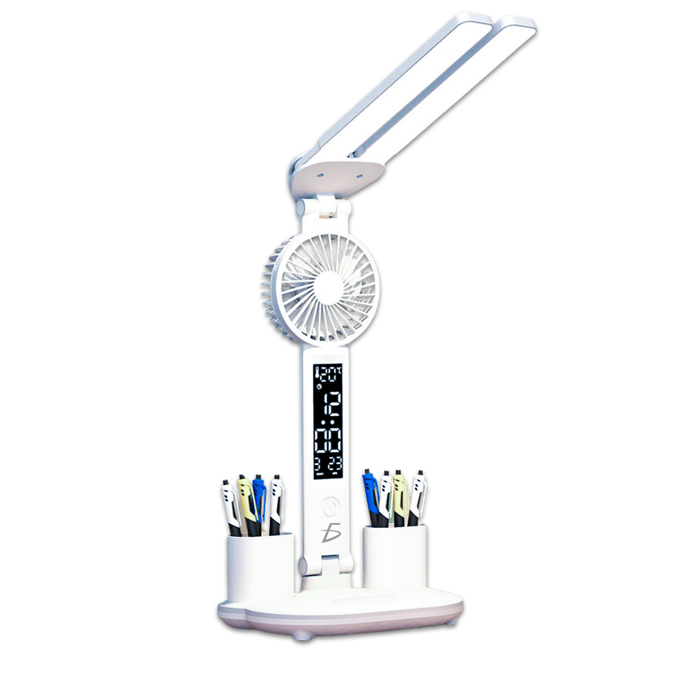 Lámpara LED de Escritorio con Ventilador – Lámpara de Mesa Multifuncional Táctil con Portalápices y Luz Nocturna - Image 2