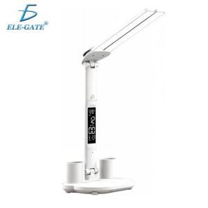 Lámpara De Mesa 7W 3 Modos Luz De Escritorio Regulable con Puerto De Carga USB y Dos Cajones Multiusos