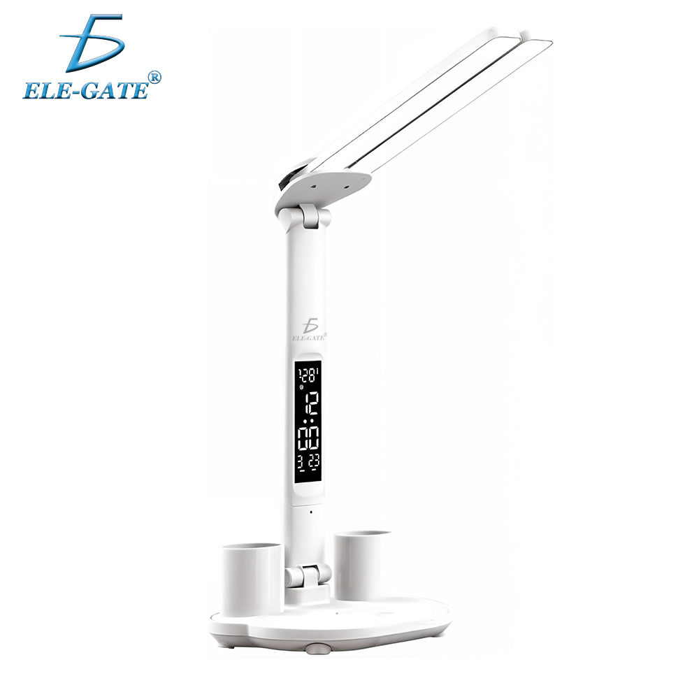 Lámpara De Mesa 7W 3 Modos Luz De Escritorio Regulable con Puerto De Carga USB y Dos Cajones Multiusos