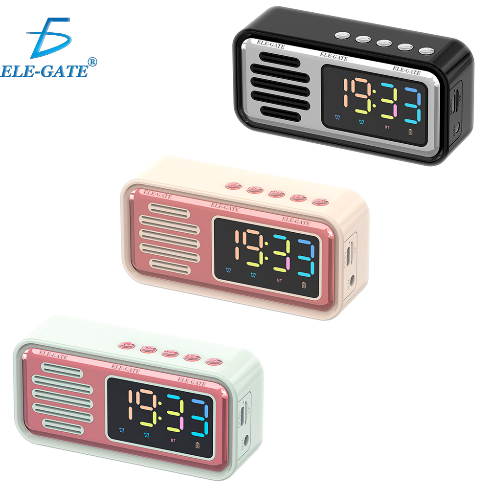 Reloj Despertador con Bocina 3W Bluetooth 5.0 y Pantalla LED a Color