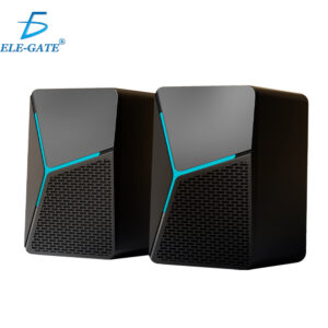 Bocinas Gaming con Tira de Luces RGB para Computadora con cable USB y Plug 3.5mm
