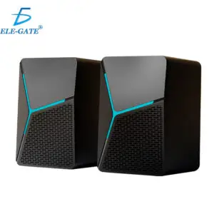 Bocinas Gaming con Tira de Luces RGB para Computadora con cable USB y Plug 3.5mm
