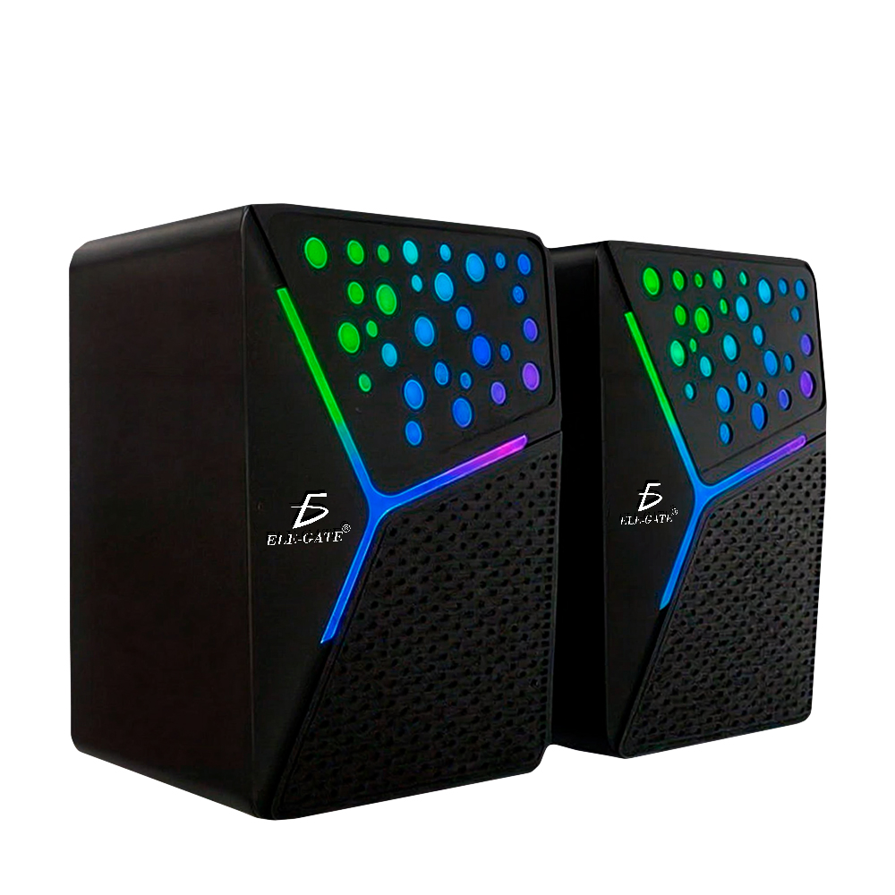 Par de Bocinas Gaming con Luces RGB para Computadora con cable USB y Plug 3.5mm - Image 3