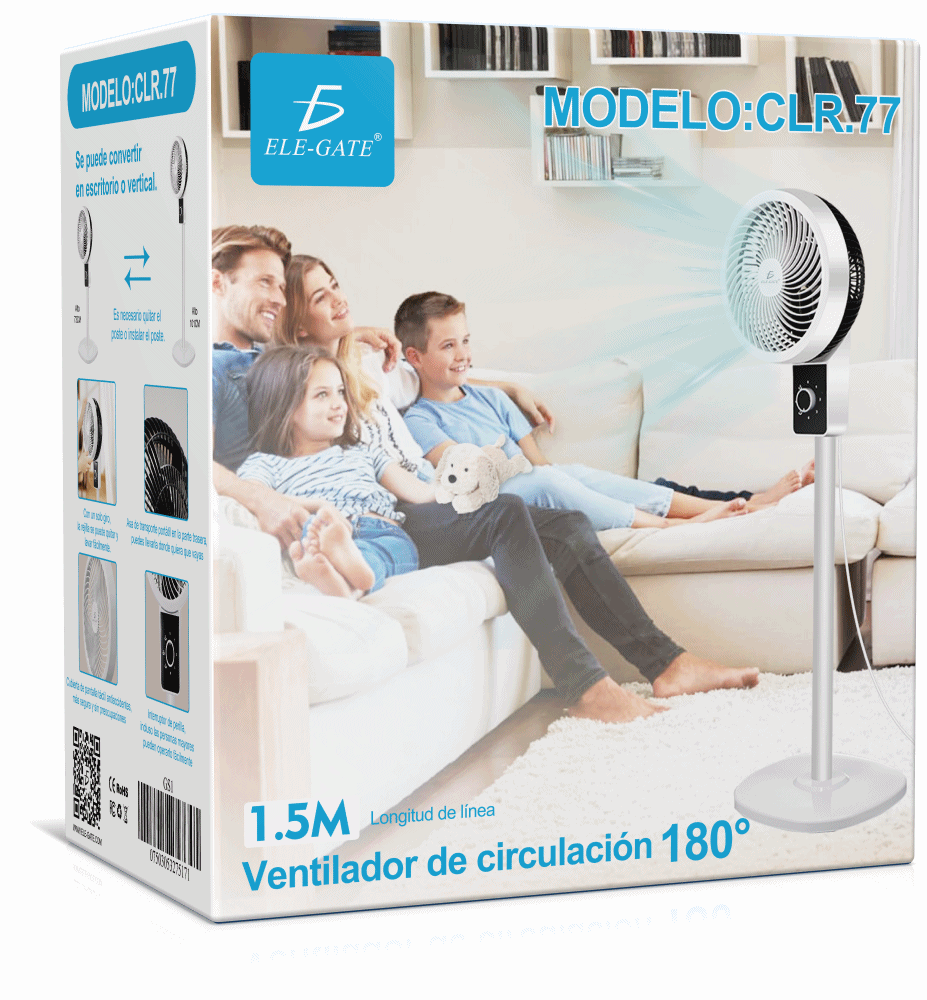 Ventilador de Pedestal Potente Silencioso 180º con Diseño Moderno - Image 5