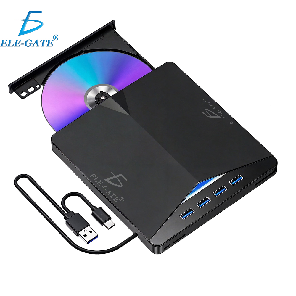 Grabador 7 en 1 De Dvd/cd/Vcd Multifuncional con Hub Lector Usb3.0 Ranura TF y SD
