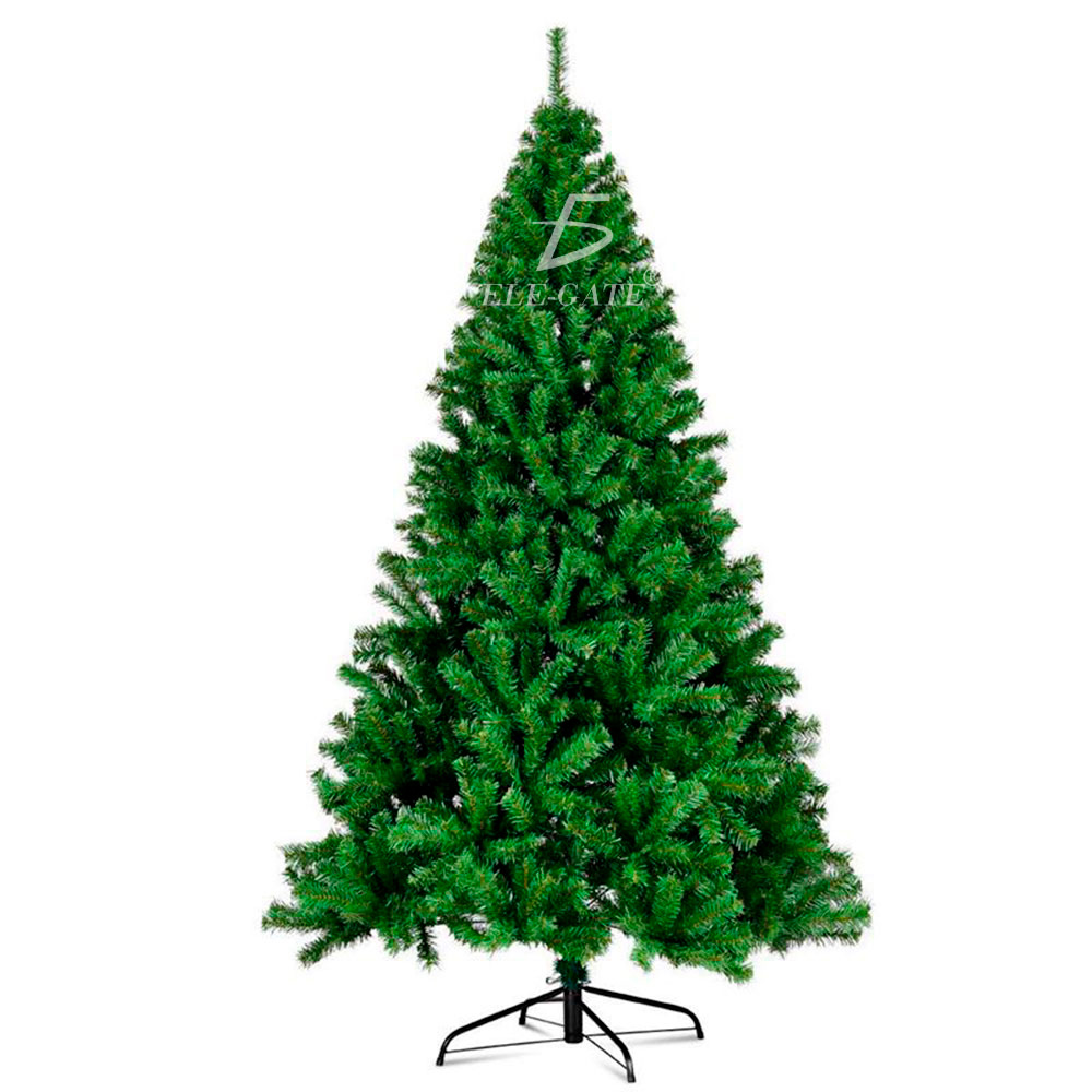 Árbol de Navidad Verde Artificial de 210cm con Ramas Flexibles y Follaje Abundante - Image 3