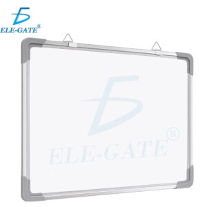 Pizarrón Blanco Doble Cara 40x60cm Imantado con Argollas de Montaje de Pared