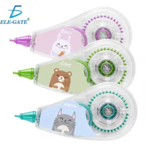 Corrector en Cinta con Colores Neón y Figuras Kawaii