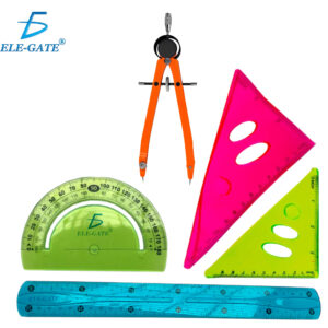 Juego de Geometría con Compas, Escuadras y Regla Super Flexibles