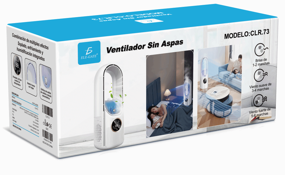 Ventilador Sin Aspas con Humificador 6 Velocidades con Pantalla Digital - Image 4