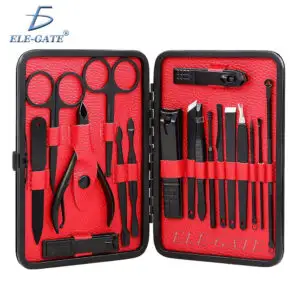 Kit de Cortauñas Profesional 24 en 1 con Set de Agujas para Acné