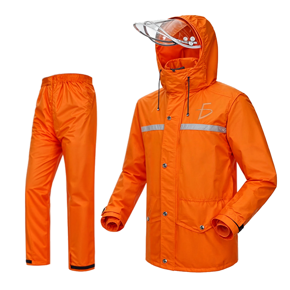 Impermeable de 2 Piezas con Visera Color Fosforescente - Image 2