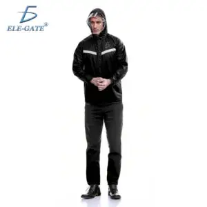 Impermeable de 2 Piezas con Visera y Bandas Reflectivas