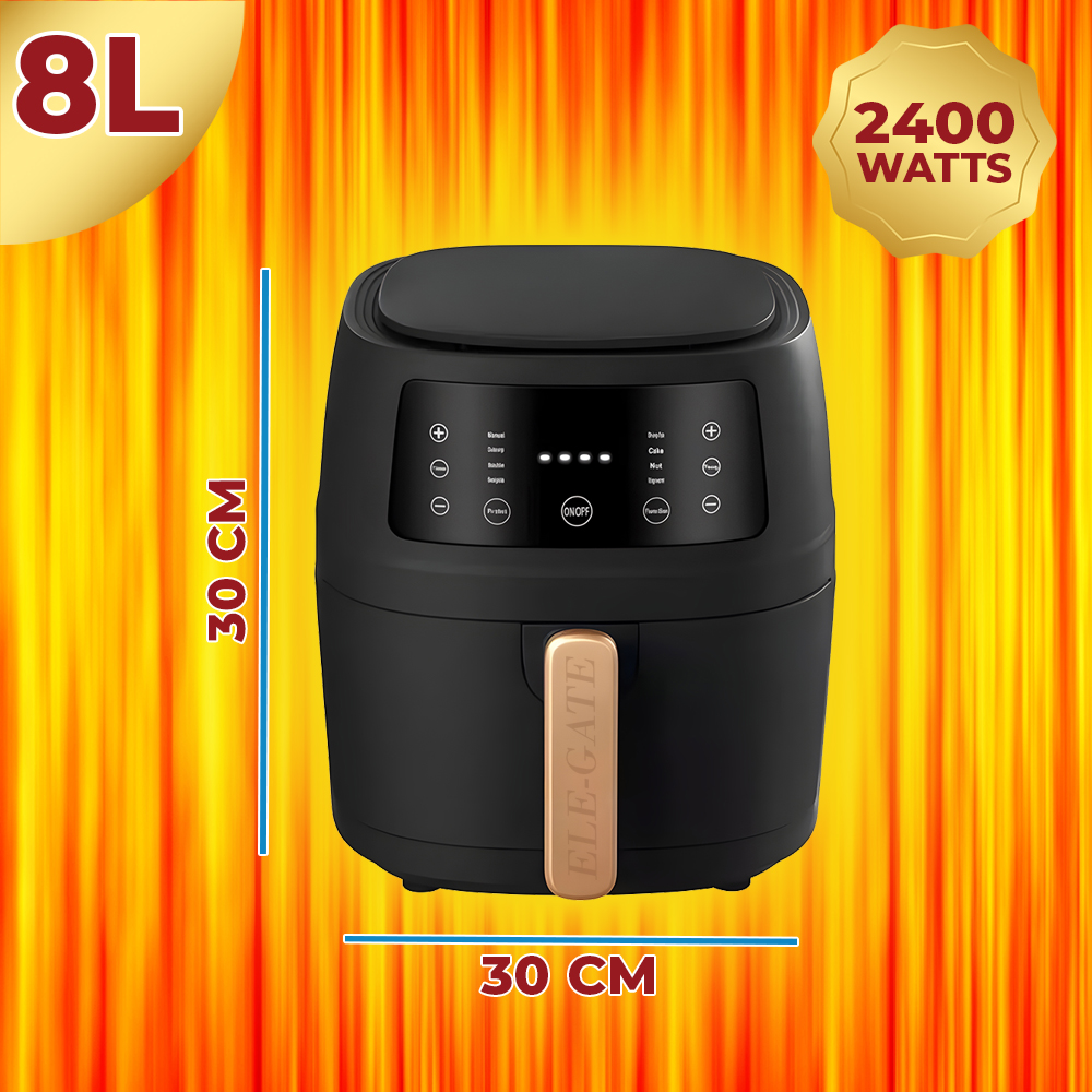 Freidora de Aire Digital 8 Litros Negra 2400W - Image 4
