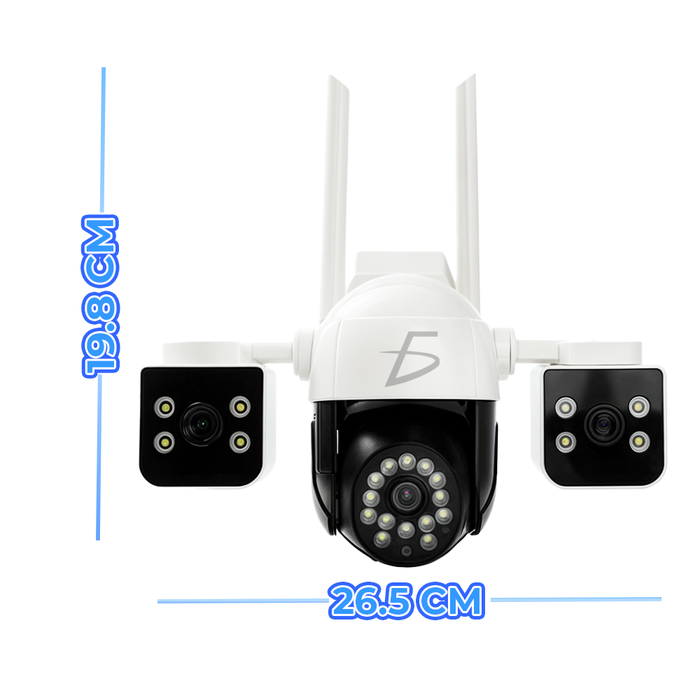 Cámara de Seguridad WIFI 3 Lentes 4MP HD 360° Exterior - Image 4
