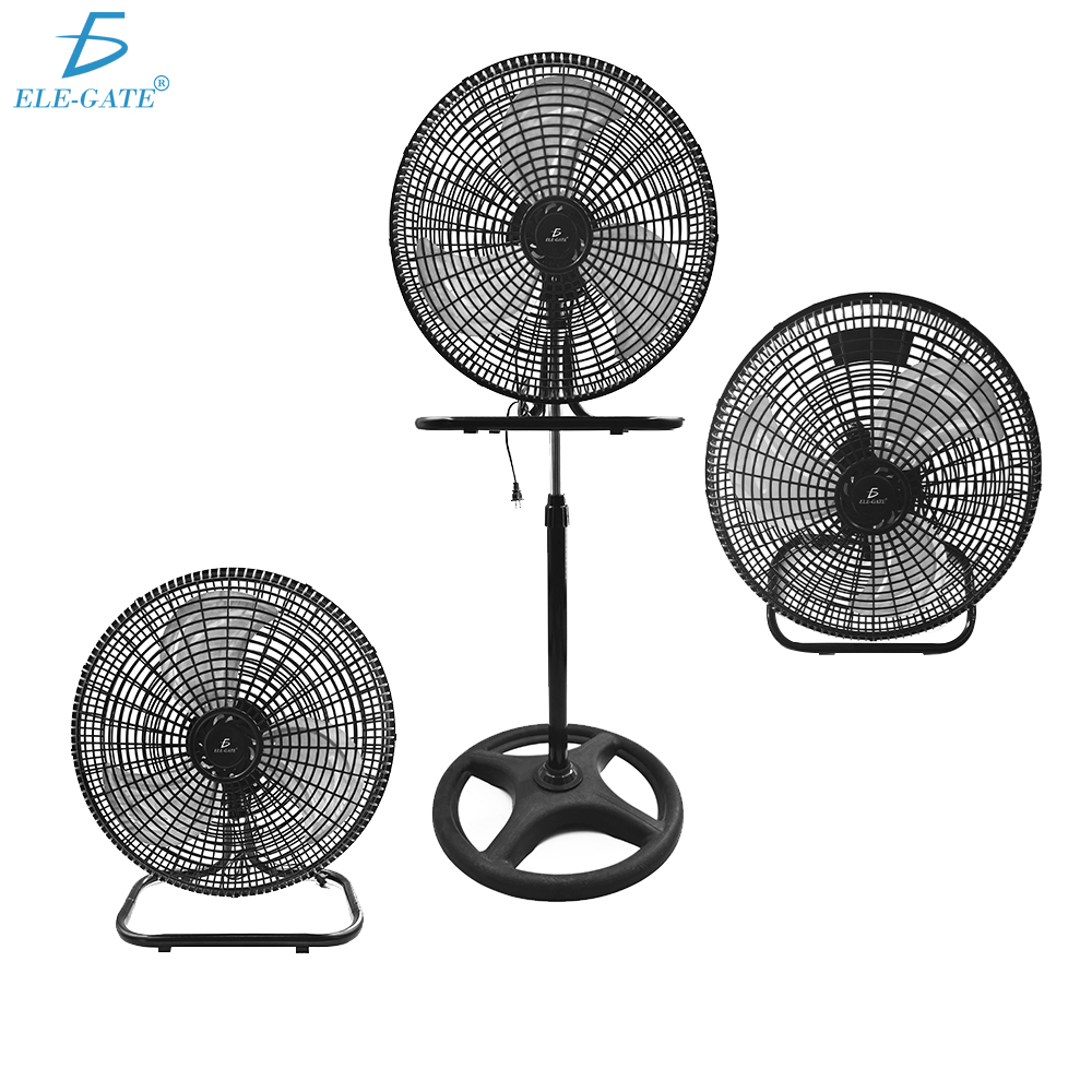 Ventiladores de 18″ Pedestal, Piso, Pared con Aspas Aerodinámicas Metálicas 3 Velocidades Y Rejilla Plástica