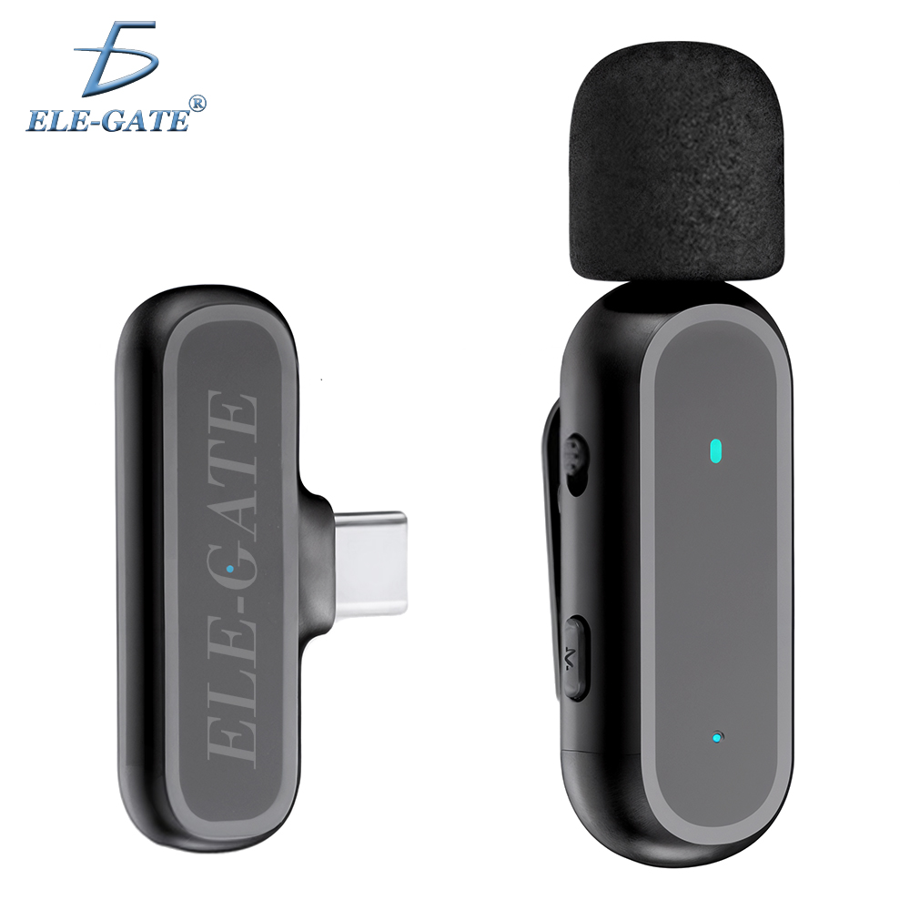 Micrófono Lavalier Inalámbrico con Base Cargadora y Carga Rápida Tipo C