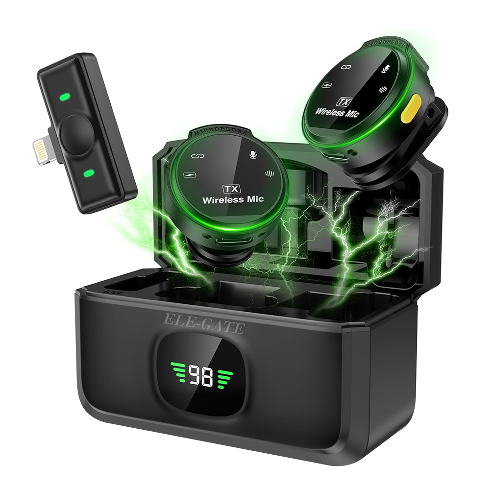 Juego de Micrófonos Lavalier Inalámbricos con Receptor Lightning - Image 2