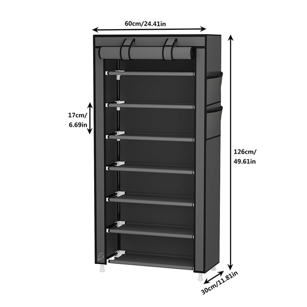 Zapatera de 6 Niveles con Funda Antipolvo y Cierre Frontal - Image 4