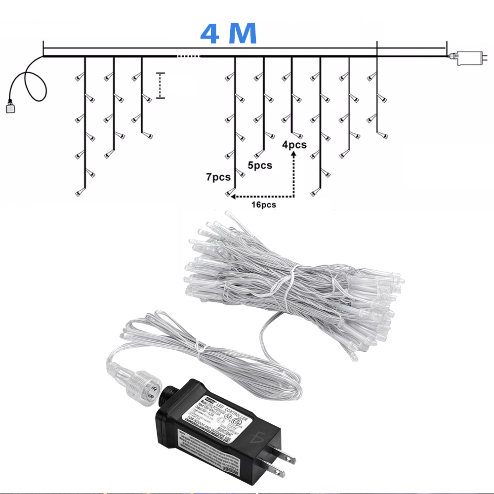 Cascada de Luz Led 4m RGB Impermeable - Image 5
