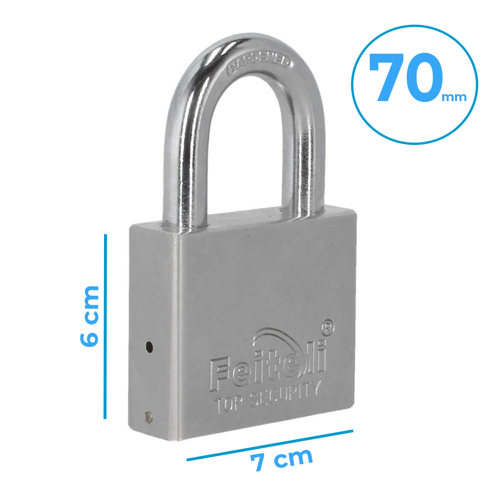 Candado de Hierro Solido Gancho Corto 70mm - Image 3