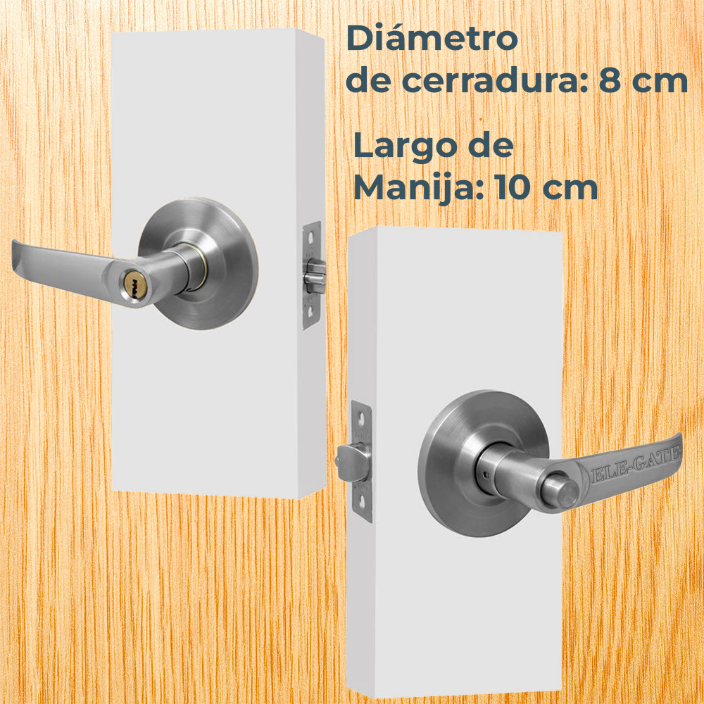 Cerradura para Recámara Níquel Satinado - Image 4