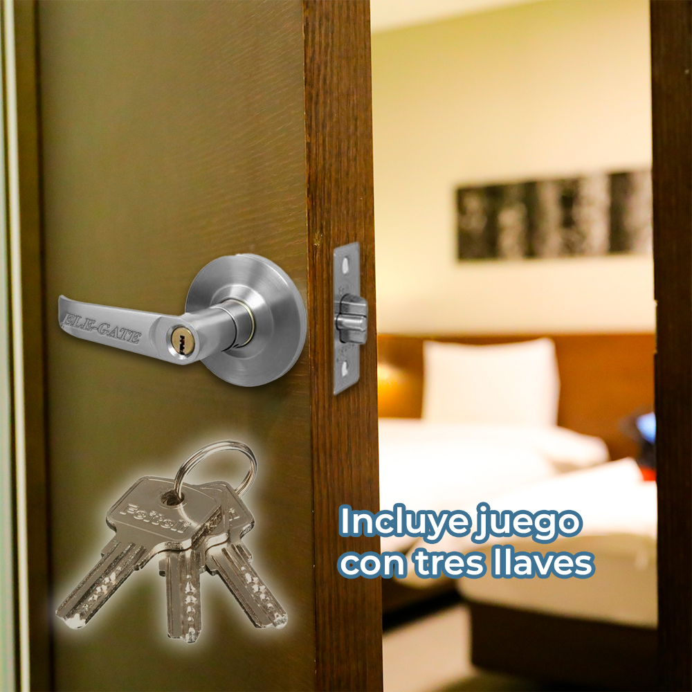 Cerradura para Recámara Níquel Satinado - Image 2
