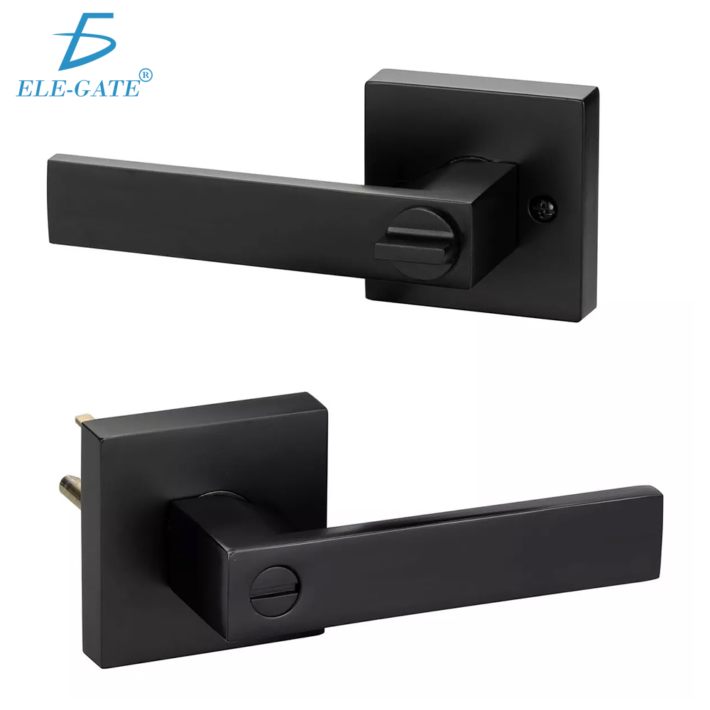 Cerradura de Manija Cuadrada Negra