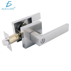 Cerradura de Baño con Manija Cuadrada Niquel Satinado