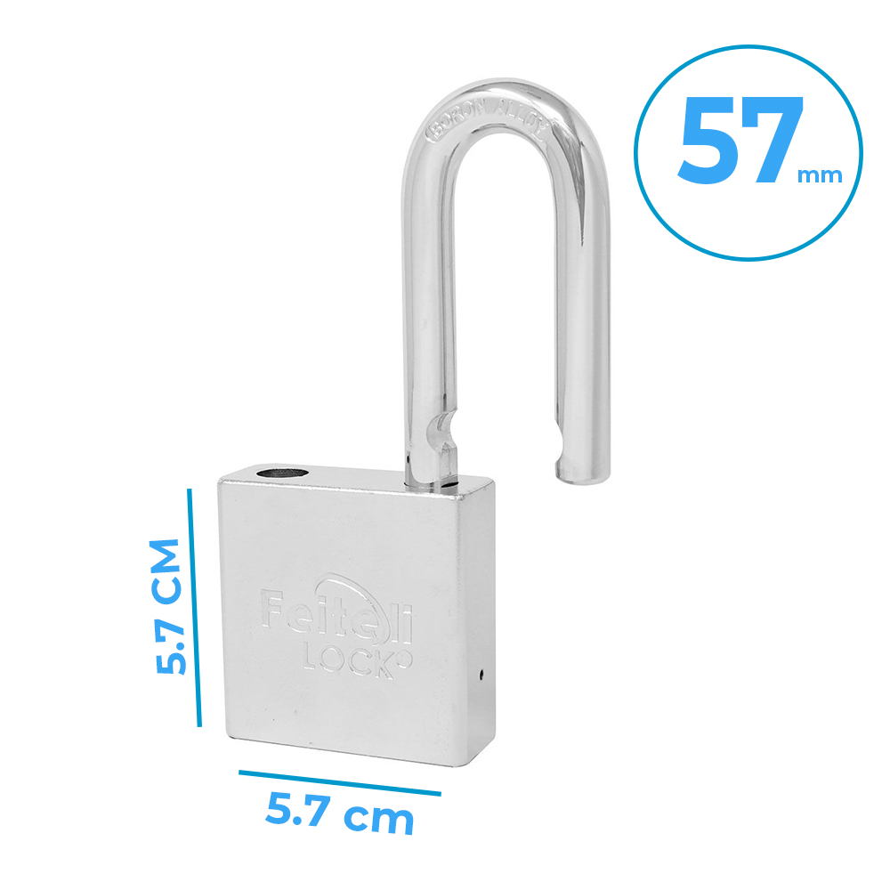 Candado 57mm de Aleación de Boro Gancho Largo - Image 3