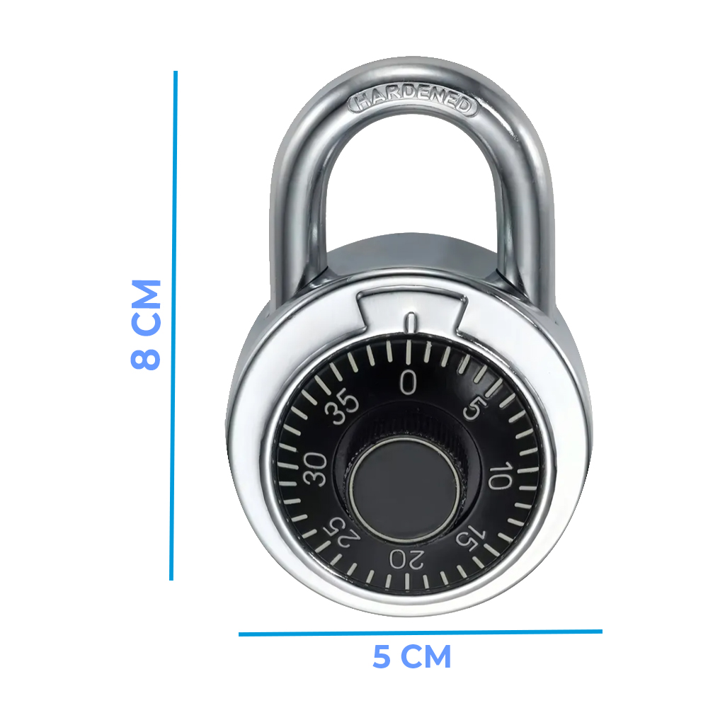 Candado 50mm de Combinación 3 Cifras Gancho Corto - Image 3