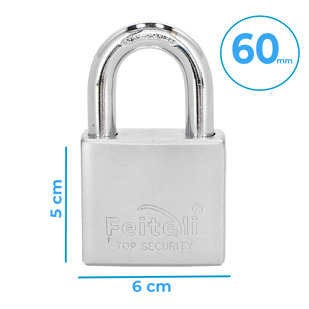 Candado de Hierro Solido Gancho Corto 60 mm - Image 3