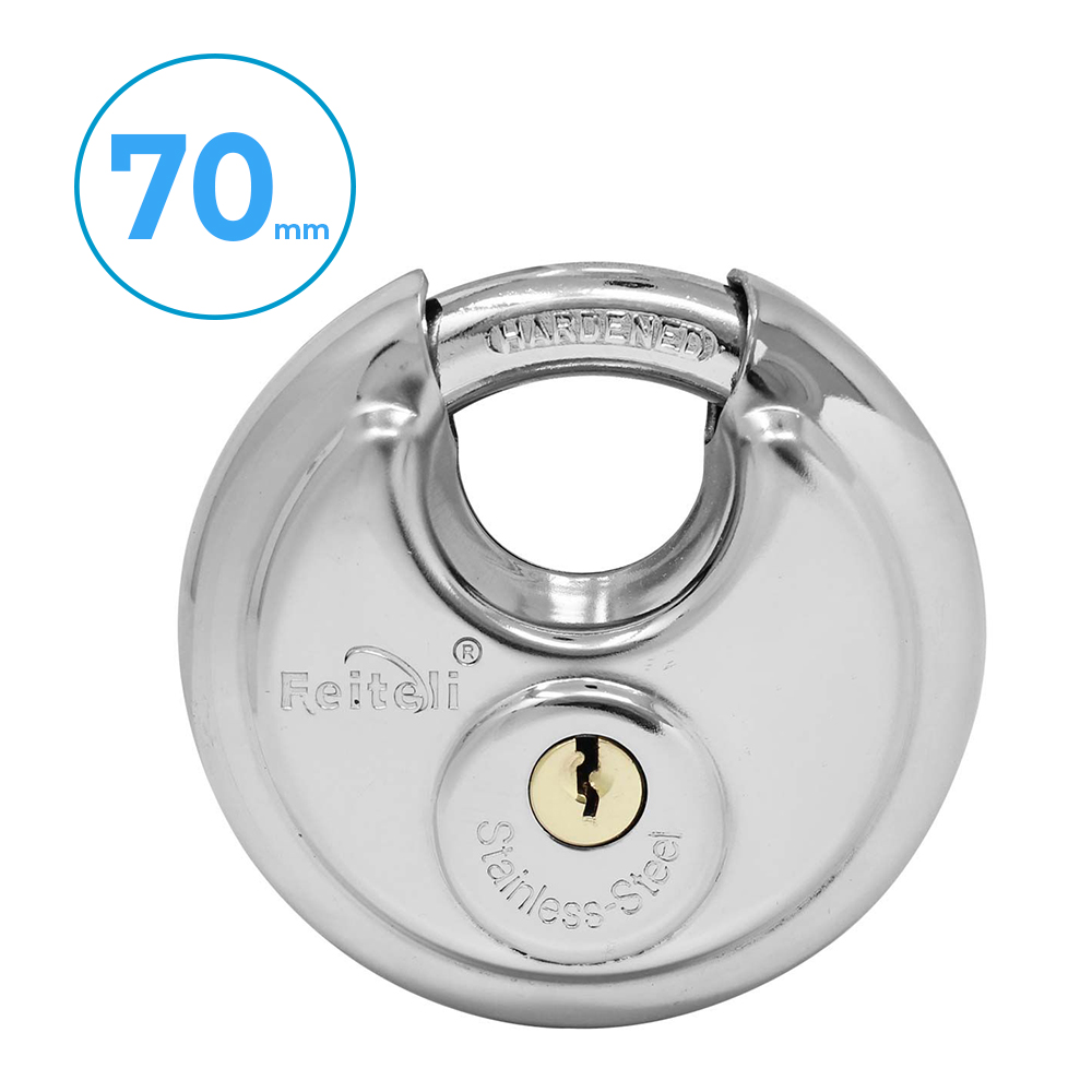 Candado Circular de Acero Inoxidable 70 mm - Image 3