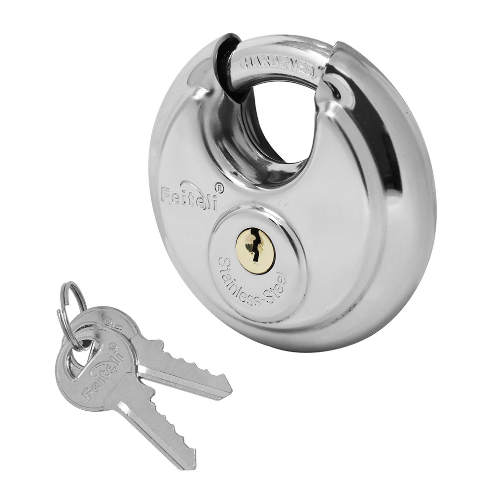 Candado circular de acero inoxidable 80 mm - Image 2