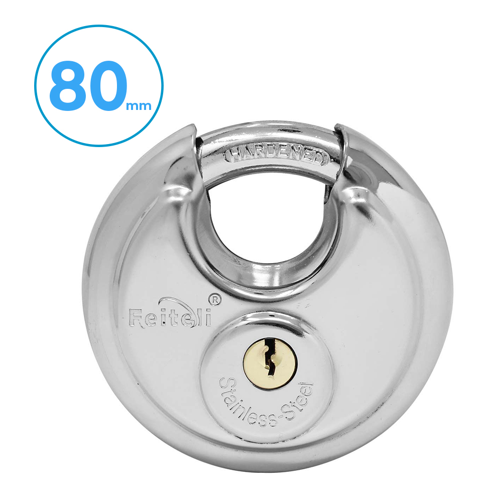 Candado circular de acero inoxidable 80 mm - Image 3