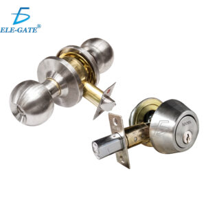 Combo de Chapa y Cerrojo Cilíndrico Níquel Satinado