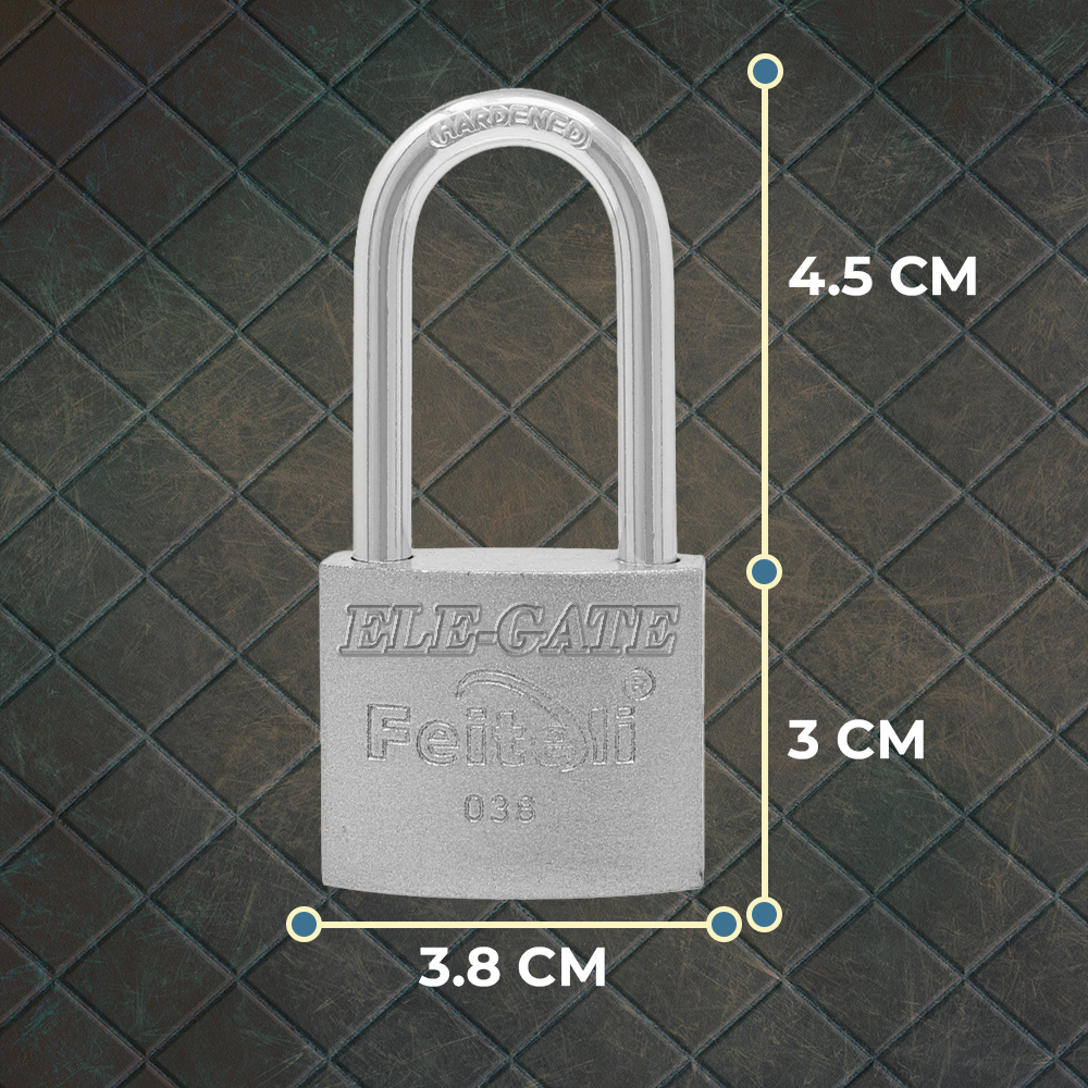 Candado de Hierro con Gancho Largo 38mm - Image 4